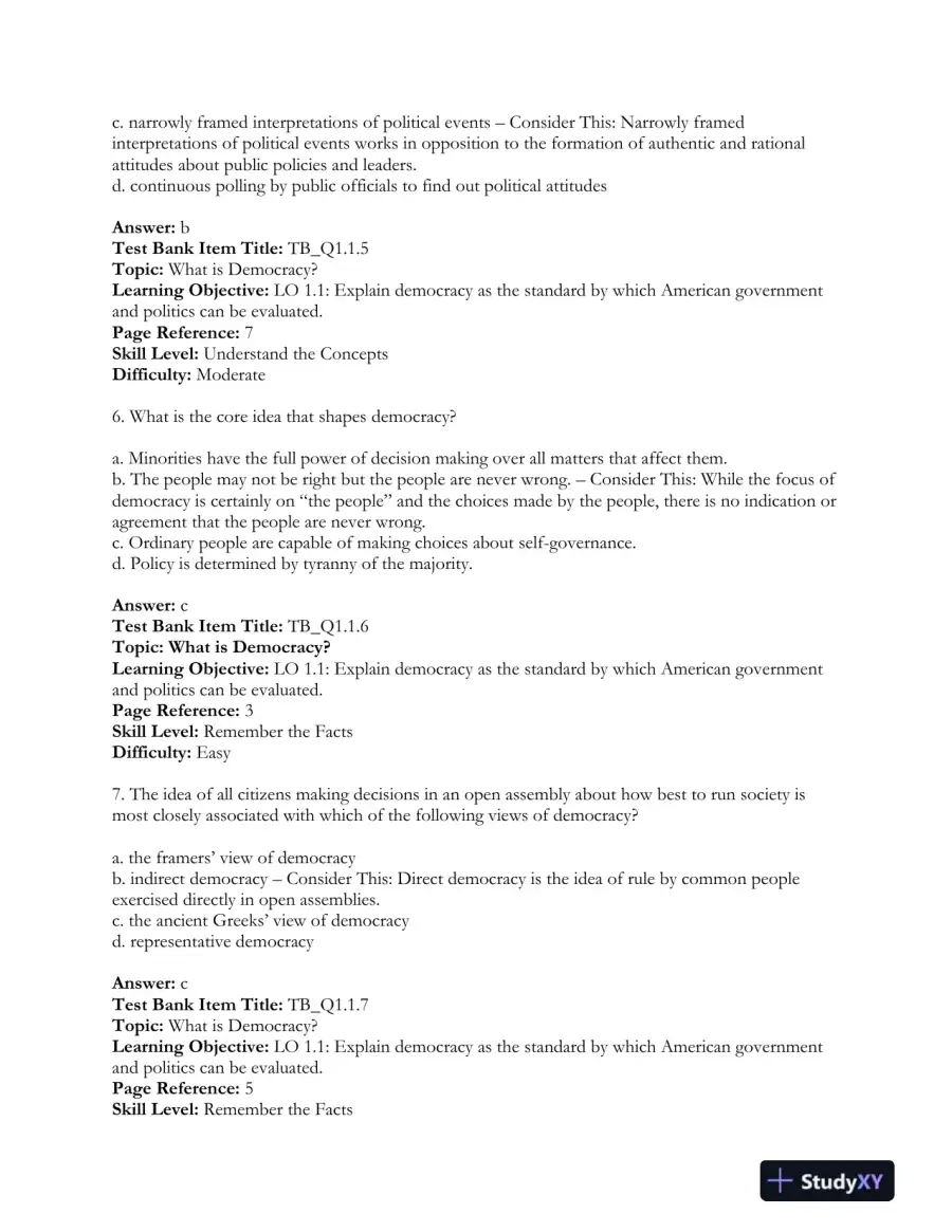 Revel for The Struggle for Democracy, 2016 Presidential Election Edition 12th Edition Test Bank, page 4