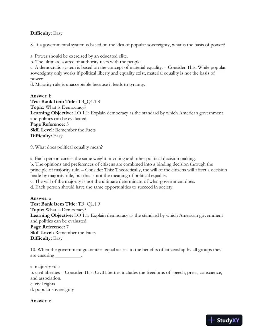 Revel for The Struggle for Democracy, 2016 Presidential Election Edition 12th Edition Test Bank, page 5