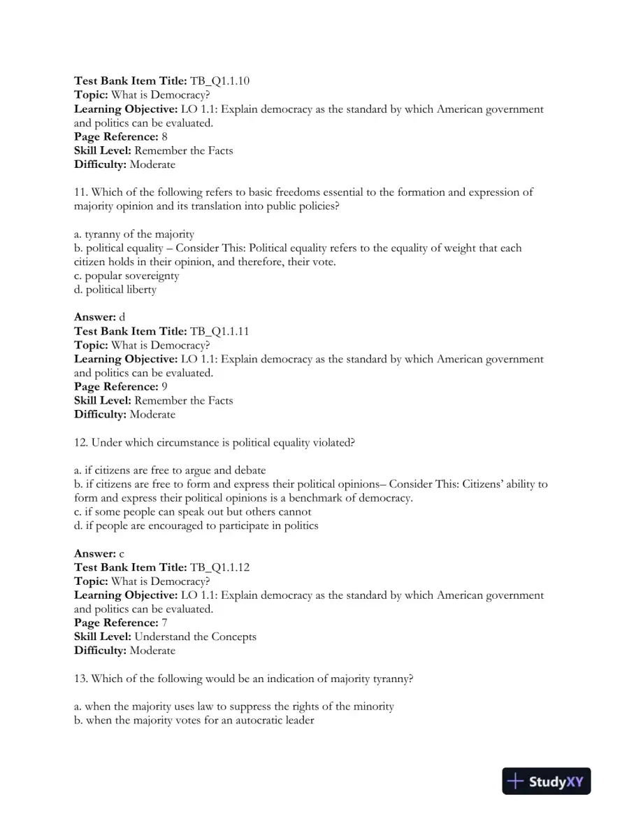 Revel for The Struggle for Democracy, 2016 Presidential Election Edition 12th Edition Test Bank, page 6
