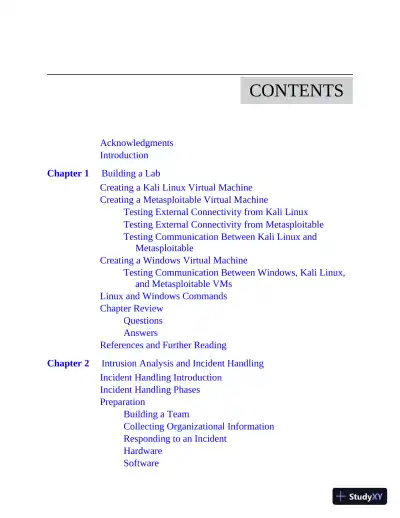 GCIH GIAC Certified Incident Handler All-in-One Exam Guide (2020) - Page 13 preview image