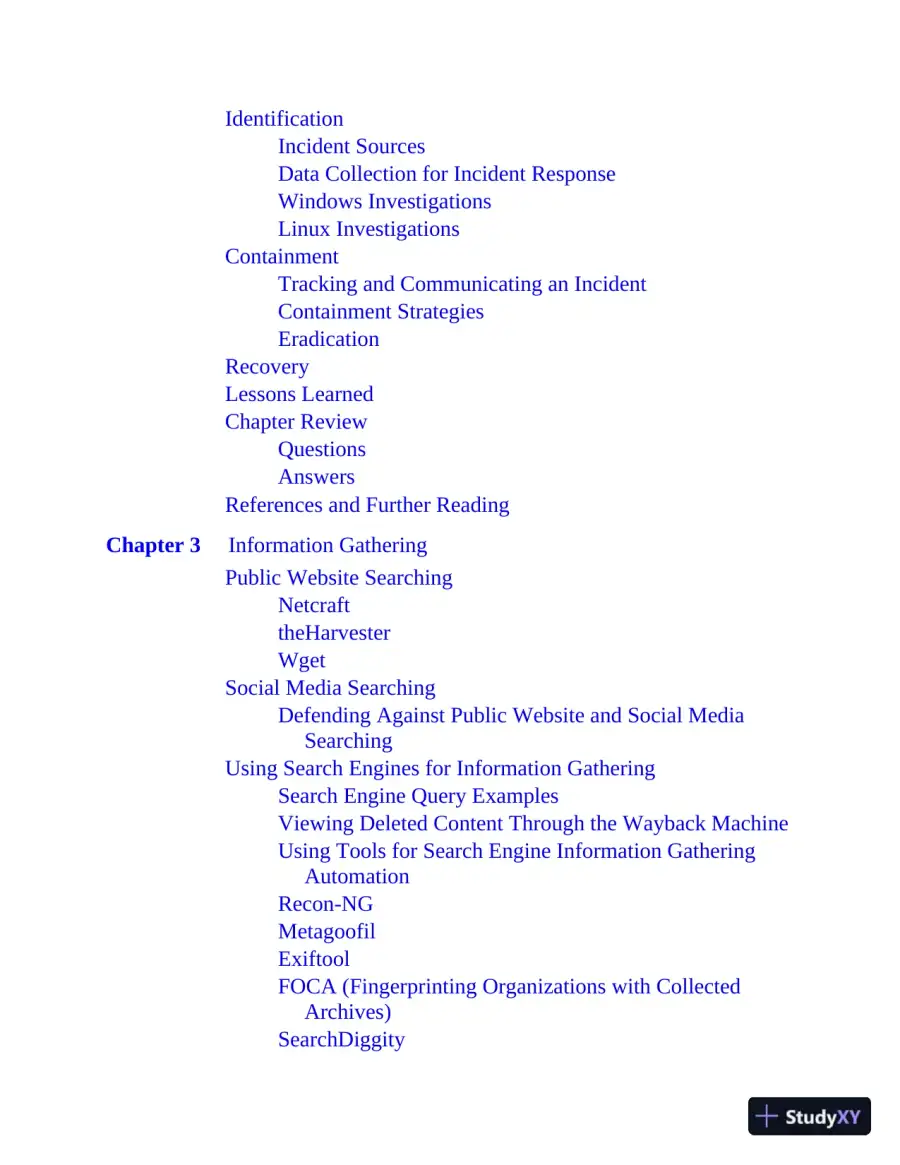 GCIH GIAC Certified Incident Handler All-in-One Exam Guide (2020), page 14