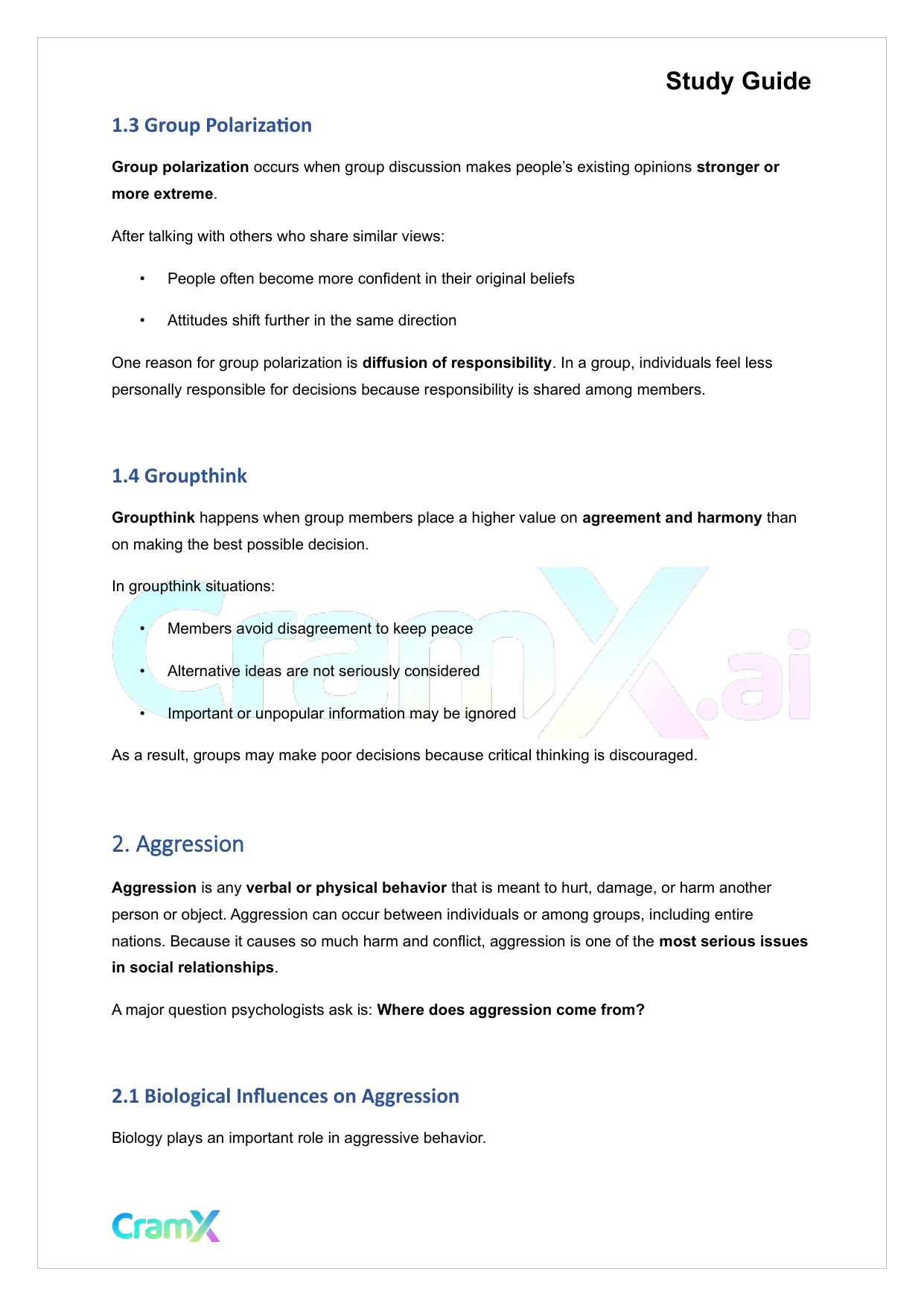 Psychology - Social Psychology - Page 2 preview image