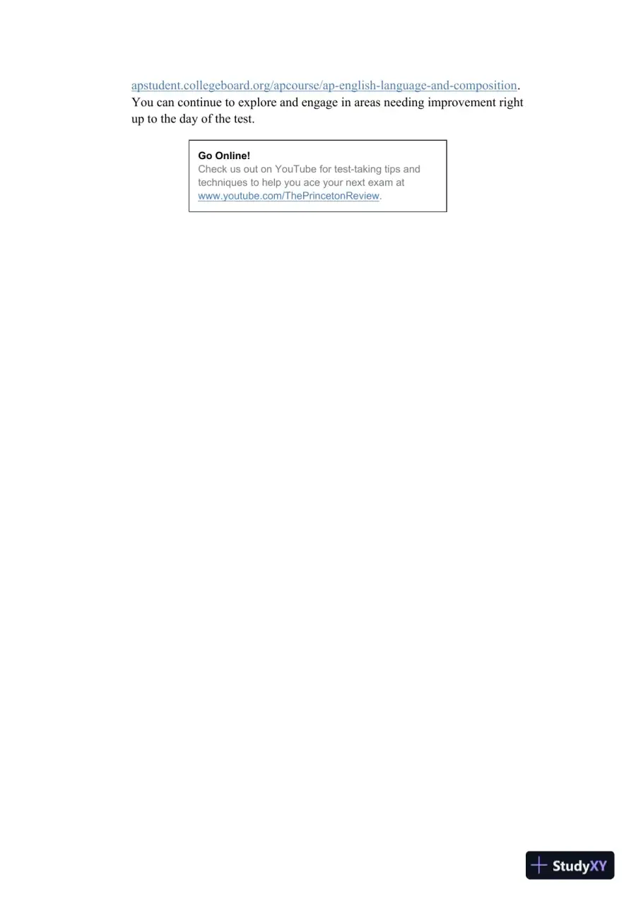 Princeton Review AP English Language and Composition Premium Prep, 18th Edition: 8 Practice Tests + Complete Content Review + Strategies and Techniques (2024) (2023), page 17