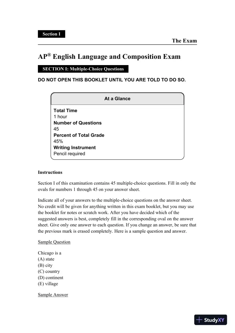Princeton Review AP English Language and Composition Premium Prep, 18th Edition: 8 Practice Tests + Complete Content Review + Strategies and Techniques (2024) (2023), page 20