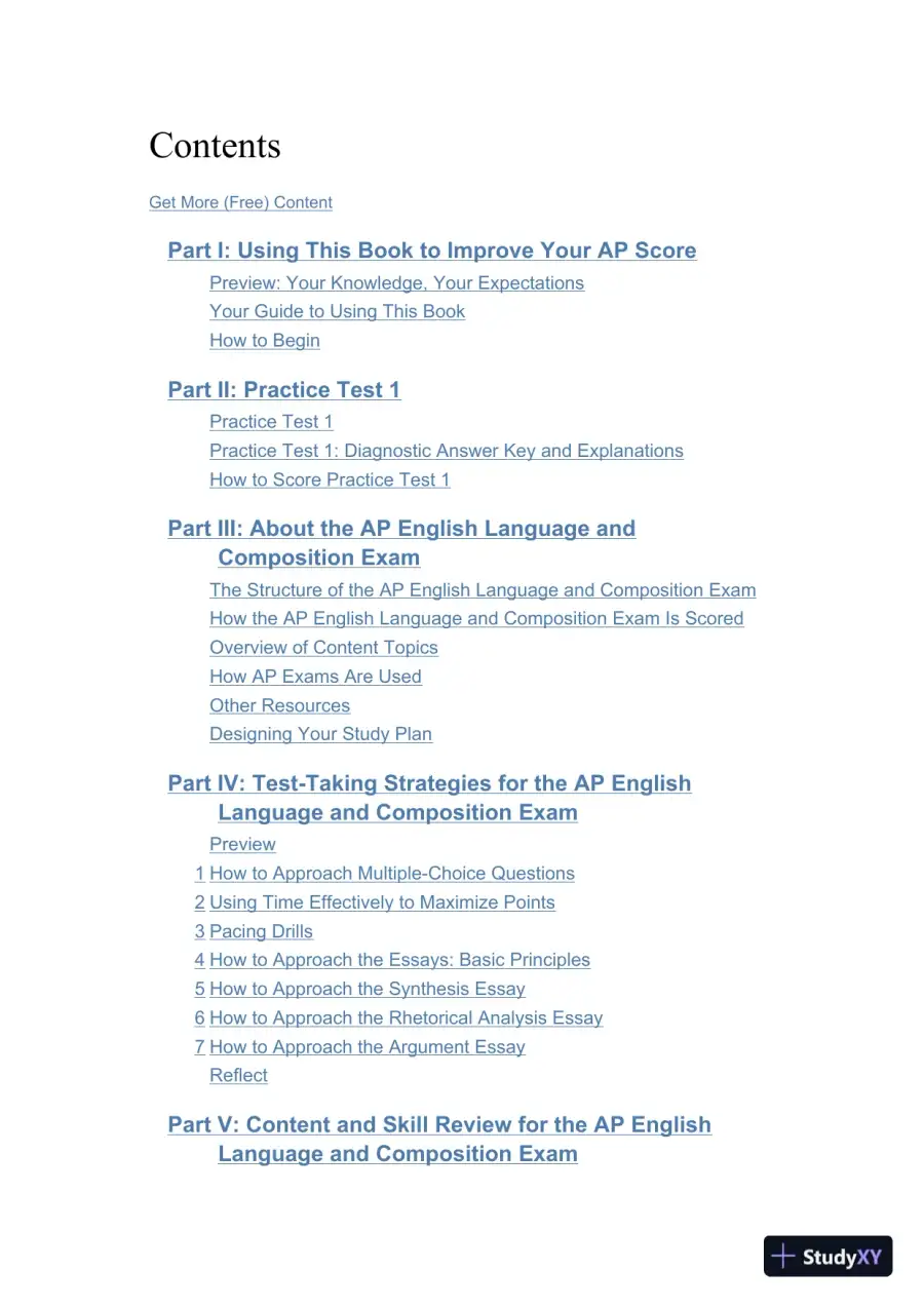 Princeton Review AP English Language and Composition Premium Prep, 18th Edition: 8 Practice Tests + Complete Content Review + Strategies and Techniques (2024) (2023), page 7