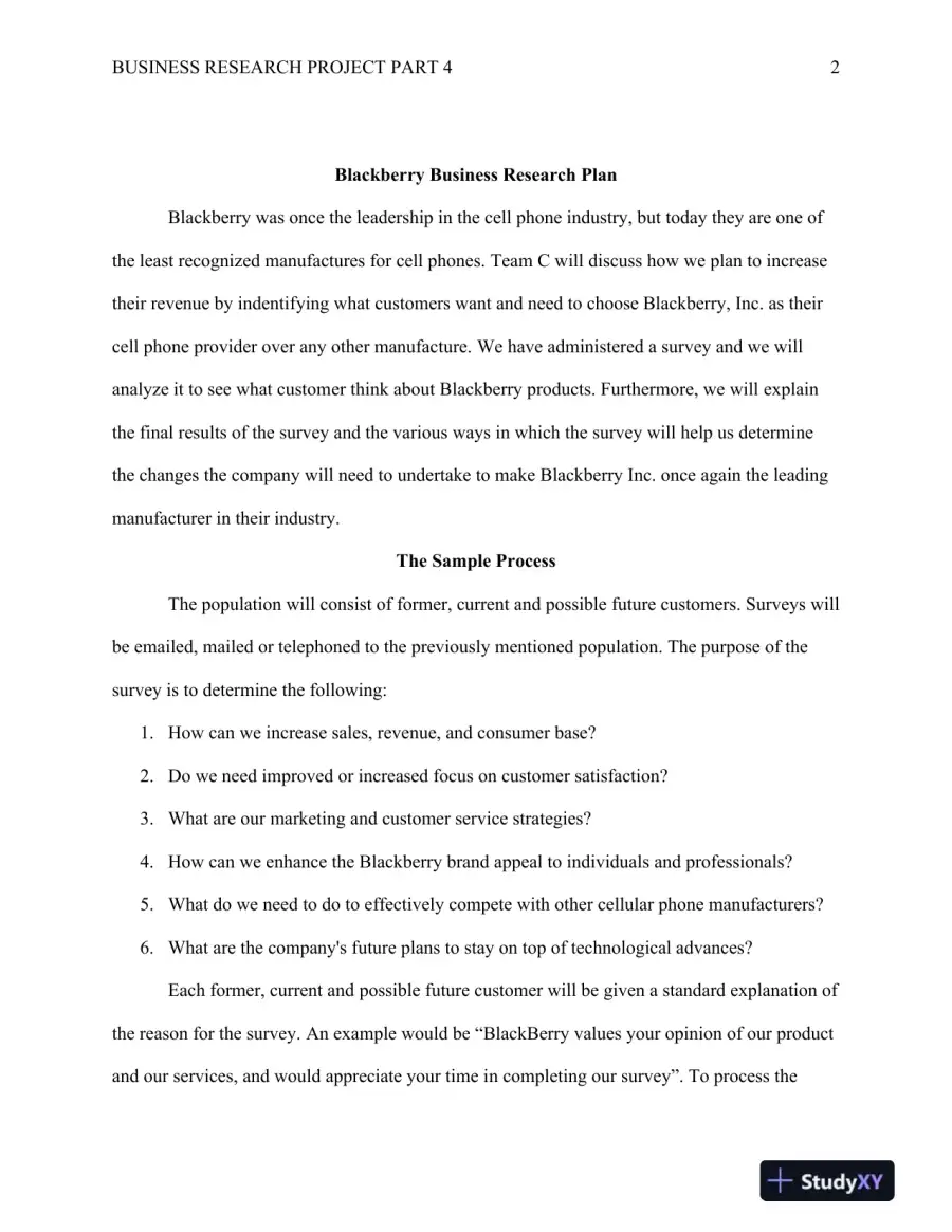 QNT 561 Applied Business Research and Statistics: Business Research Project Part 4- University of Phoenix, page 3