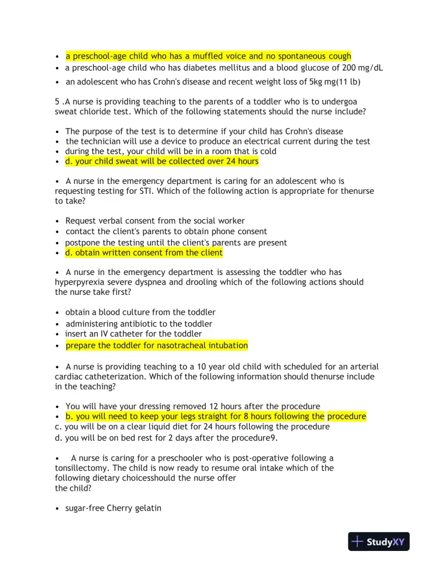 2019 ATI RN Proctored Exam with Answers (59 Solved Questions), page 3