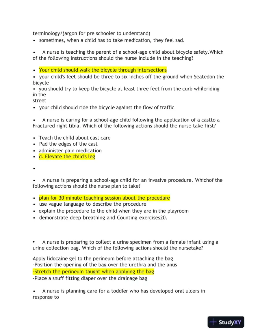 2019 ATI RN Proctored Exam with Answers (59 Solved Questions), page 5