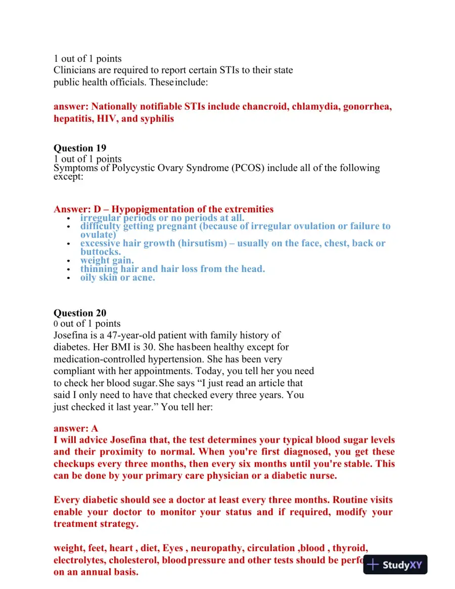 2021 NRNP6552 Hemotology Midterm Exam With Answers (101 Solved Questions), page 8