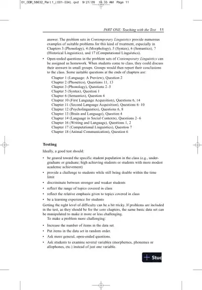 Solution Manual for Contemporary Linguistics: An Introduction , 6th Edition - Page 14 preview image