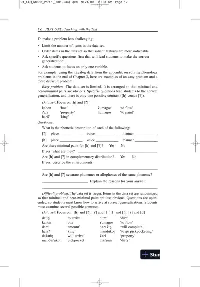 Solution Manual for Contemporary Linguistics: An Introduction , 6th Edition - Page 15 preview image