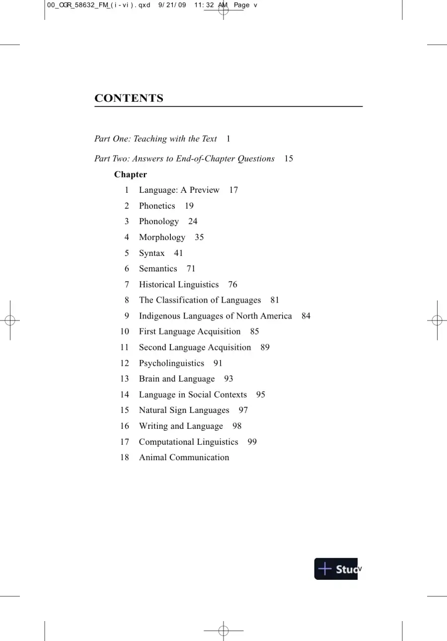 Solution Manual for Contemporary Linguistics: An Introduction , 6th Edition, page 3