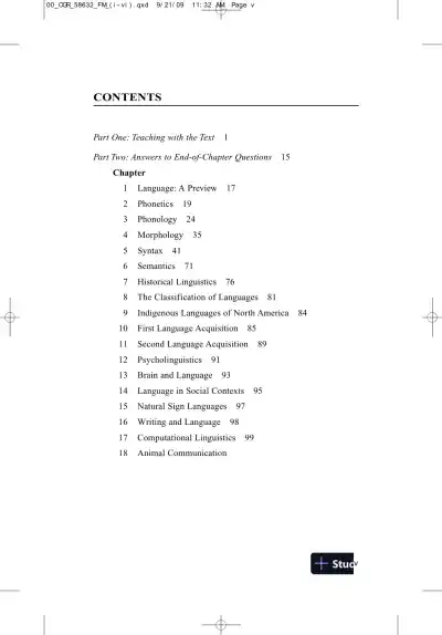 Solution Manual for Contemporary Linguistics: An Introduction , 6th Edition - Page 3 preview image