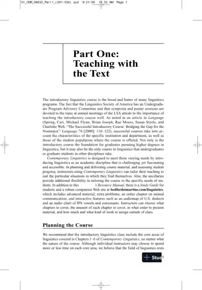Solution Manual for Contemporary Linguistics: An Introduction , 6th Edition - Page 4 preview image