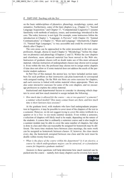 Solution Manual for Contemporary Linguistics: An Introduction , 6th Edition - Page 5 preview image