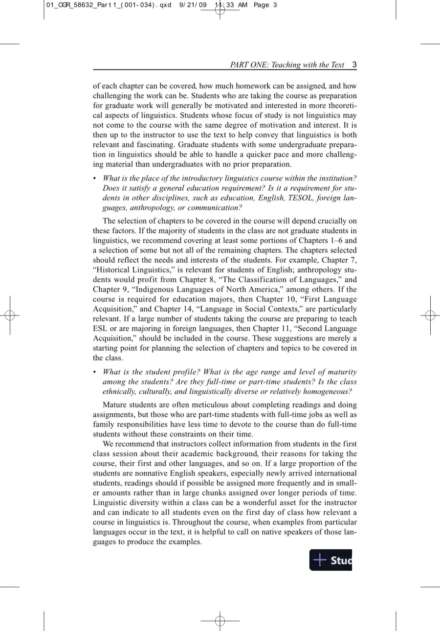 Solution Manual for Contemporary Linguistics: An Introduction , 6th Edition, page 6