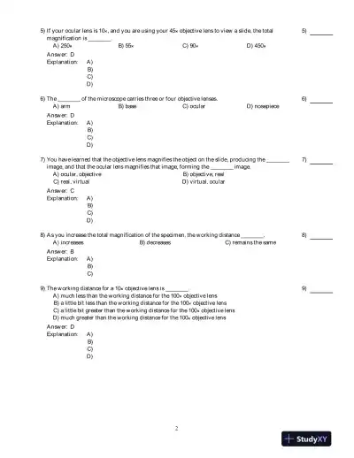 Test Bank for Human Anatomy And Physiology Laboratory Manual, Fetal Pig Version, 11th Edition - Page 15 preview image