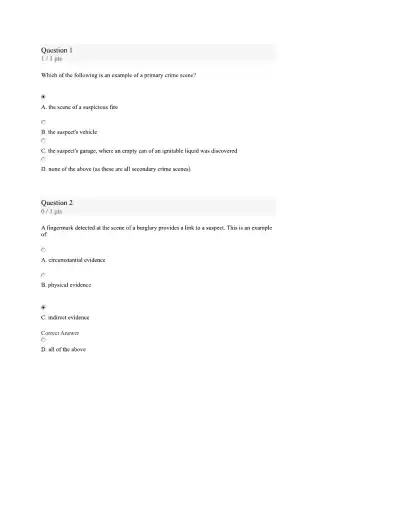 Introduction to Crime Scene Investigation - Page 1 preview image