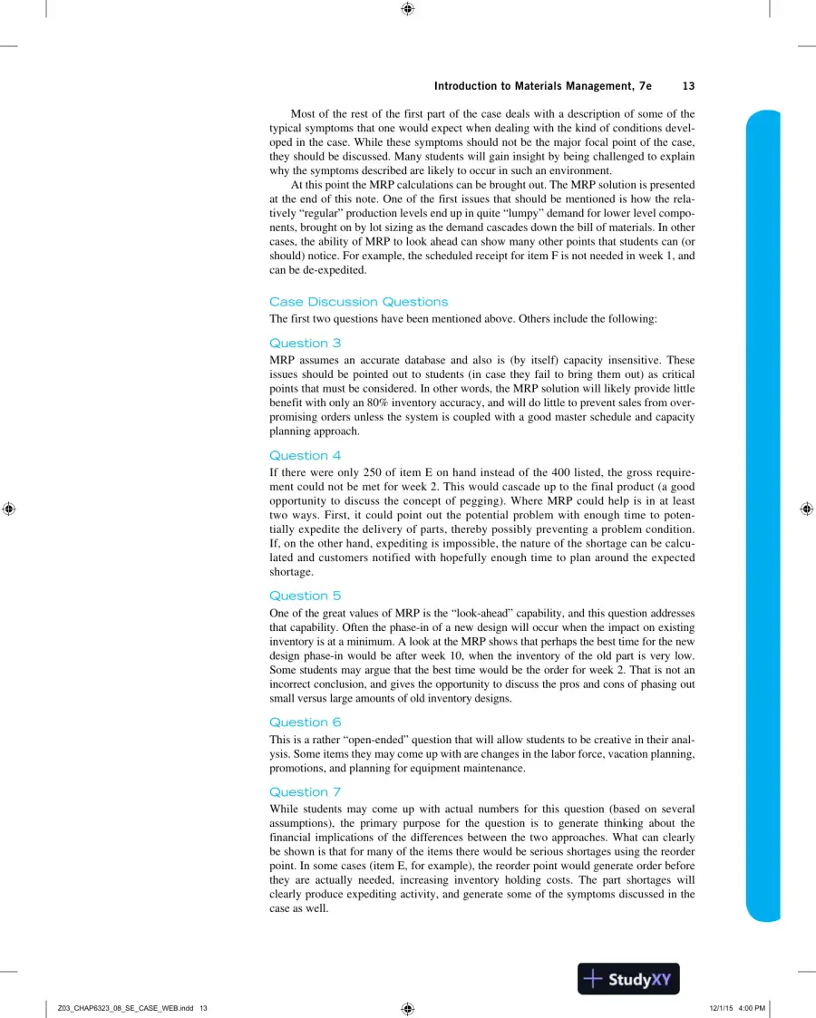 Solution Manual for Introduction to Materials Management, 8th Edition, page 14