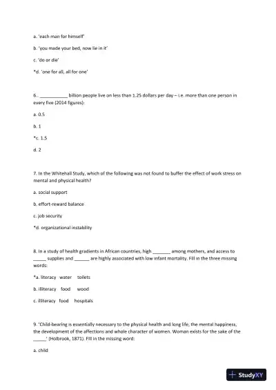 Health Psychology: Theory, Research and Practice Fourth Edition Test Bank - Page 6 preview image