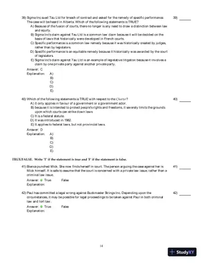 Managing The Law: The Legal Aspects Of Doing Business, 3rd Edition Test Bank - Page 15 preview image