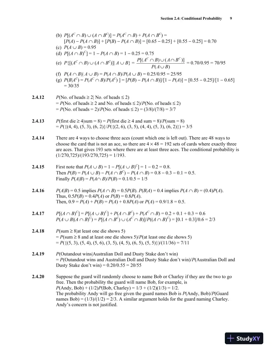 Solution Manual for An Introduction to Mathematical Statistics and Its Applications, 6th Edition, page 15