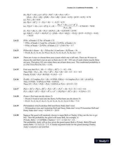 Solution Manual for An Introduction to Mathematical Statistics and Its Applications, 6th Edition - Page 15 preview image