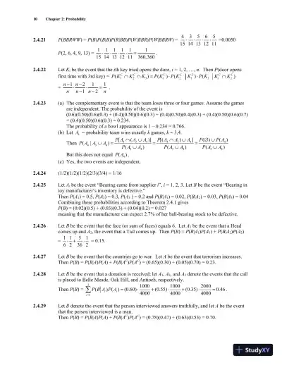 Solution Manual for An Introduction to Mathematical Statistics and Its Applications, 6th Edition - Page 16 preview image