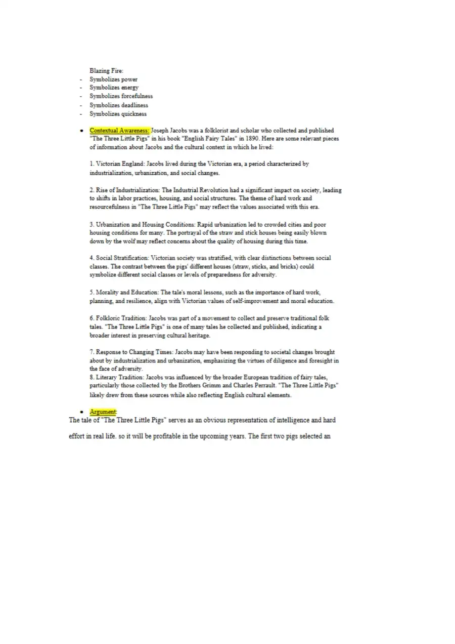 Fairy Tale Analysis 3 little pigs, page 2