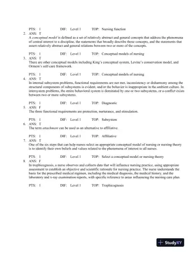 Advancing Your Career: Concepts in Professional Nursing 5th Edition Test Bank - Page 13 preview image