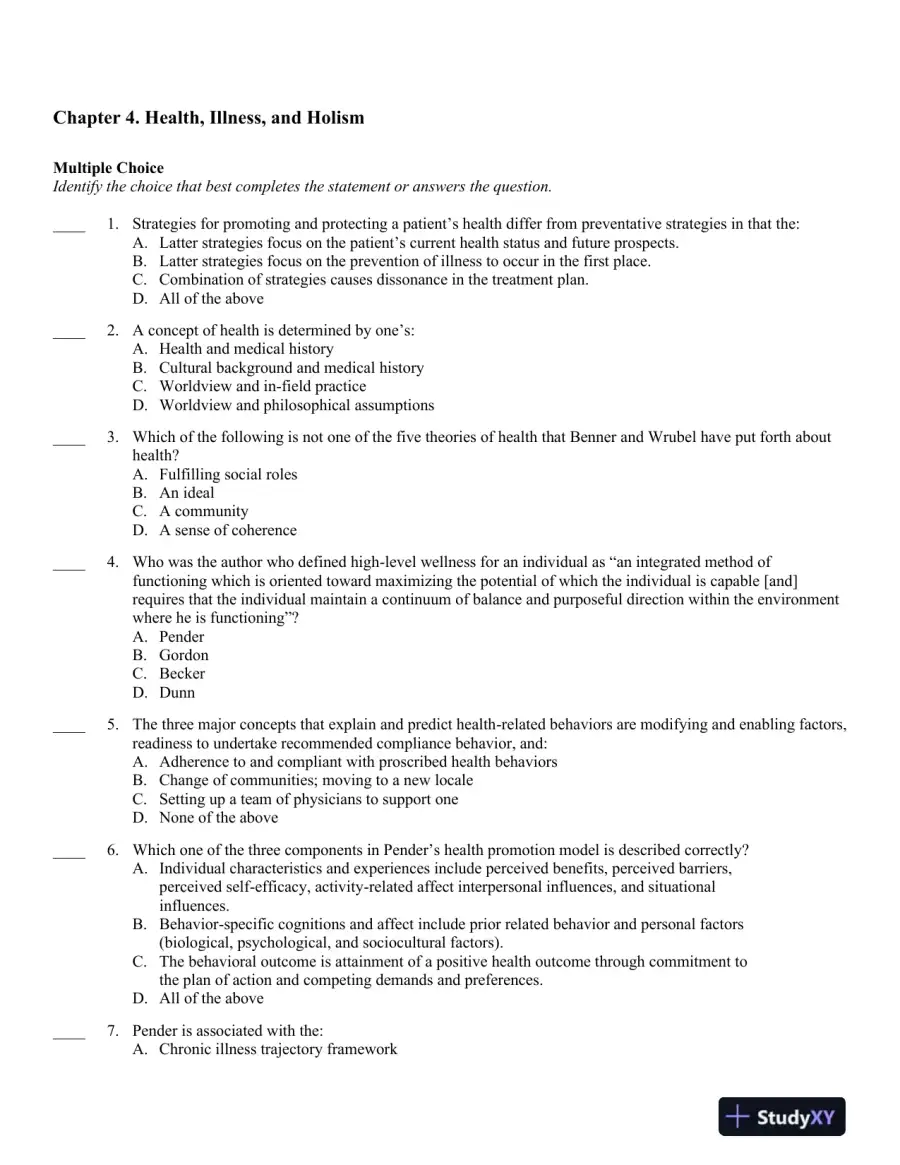 Advancing Your Career: Concepts in Professional Nursing 5th Edition Test Bank, page 14