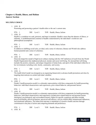 Advancing Your Career: Concepts in Professional Nursing 5th Edition Test Bank - Page 16 preview image