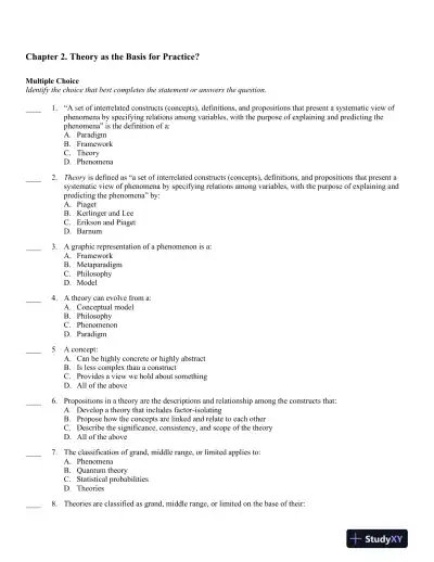 Advancing Your Career: Concepts in Professional Nursing 5th Edition Test Bank - Page 6 preview image