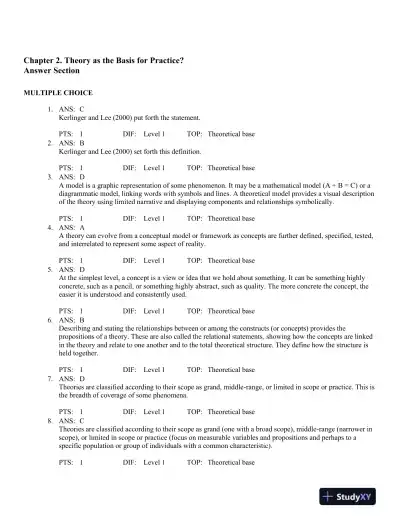 Advancing Your Career: Concepts in Professional Nursing 5th Edition Test Bank - Page 8 preview image