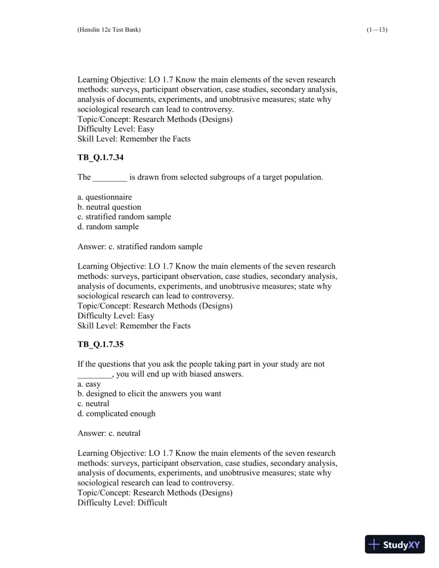 Test Bank For Essentials of Sociology 12th Edition Test Bank, page 14