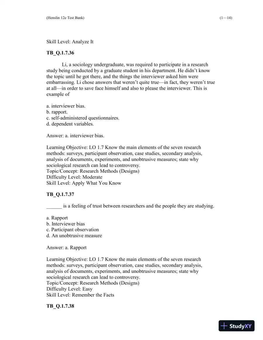 Test Bank For Essentials of Sociology 12th Edition Test Bank, page 15