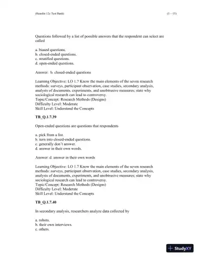 Test Bank For Essentials of Sociology 12th Edition Test Bank - Page 16 preview image