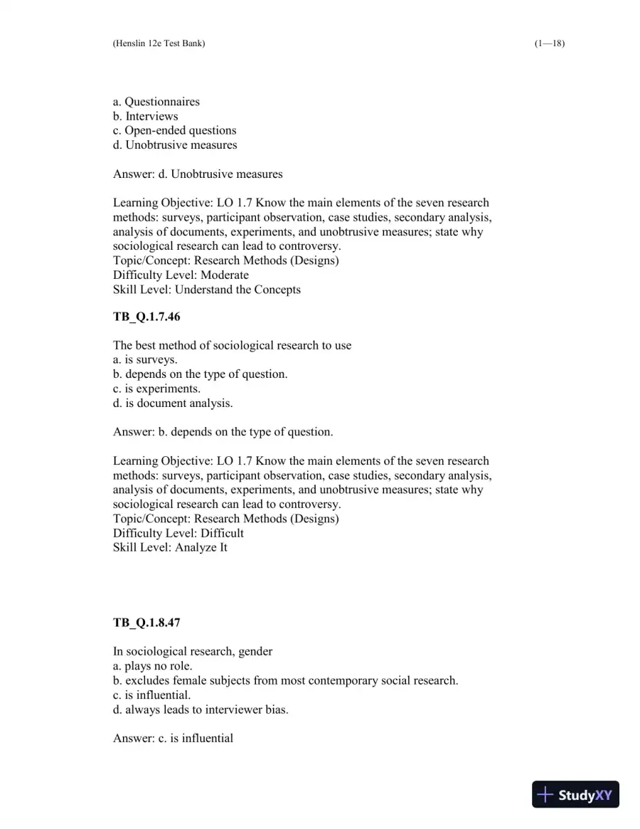 Test Bank For Essentials of Sociology 12th Edition Test Bank, page 19