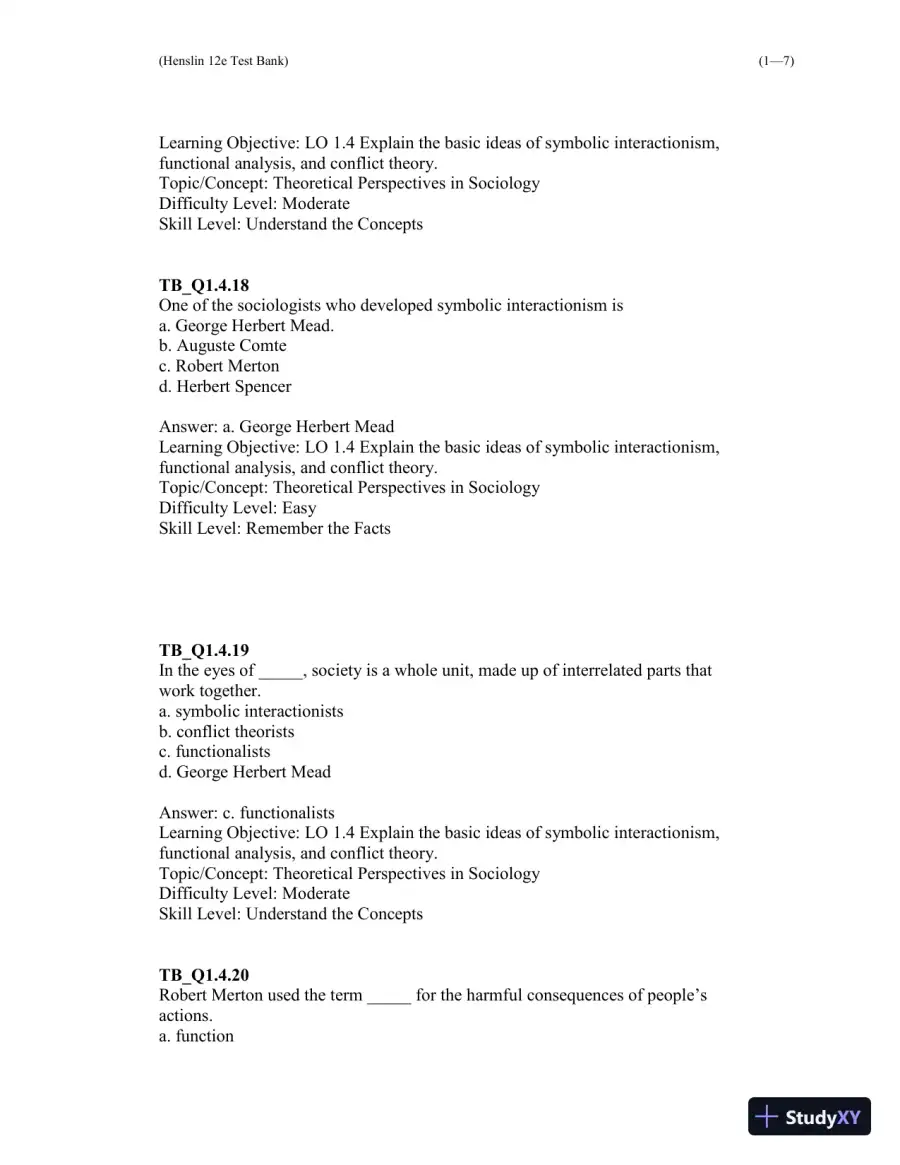 Test Bank For Essentials of Sociology 12th Edition Test Bank, page 8
