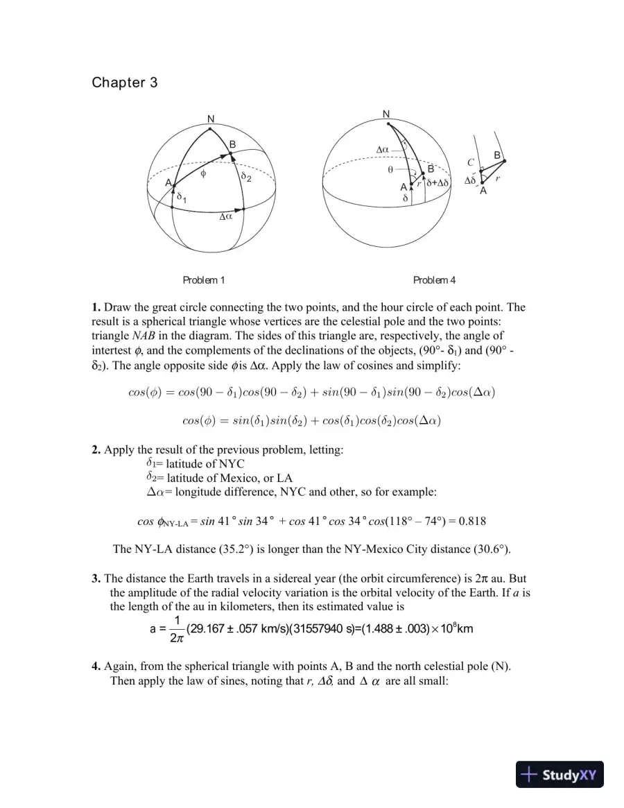 Solution Manual for To Measure the Sky: An Introduction to Observational Astronomy , 2nd Edition, page 11