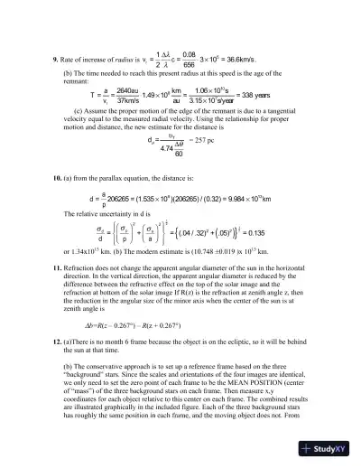 Solution Manual for To Measure the Sky: An Introduction to Observational Astronomy , 2nd Edition - Page 13 preview image