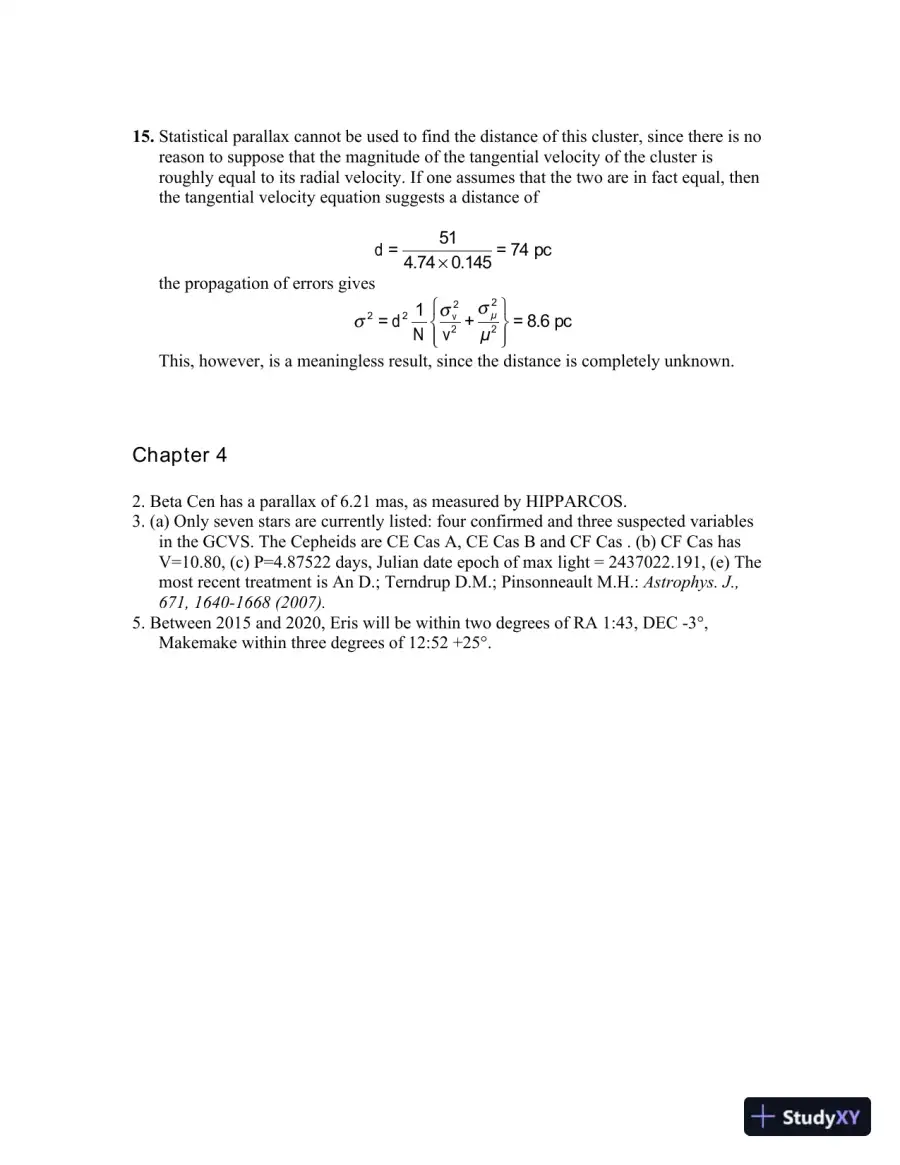 Solution Manual for To Measure the Sky: An Introduction to Observational Astronomy , 2nd Edition, page 15