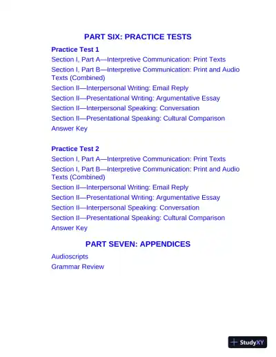 AP Spanish Language and Culture Premium, 2022-2023: 5 Practice Tests + Comprehensive Review + Online Practice (2022) - Page 10 preview image