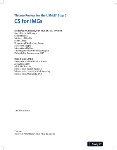 Thieme Review for the USMLE� Step 2: CS for IMGs (2020) - Page 6 preview image