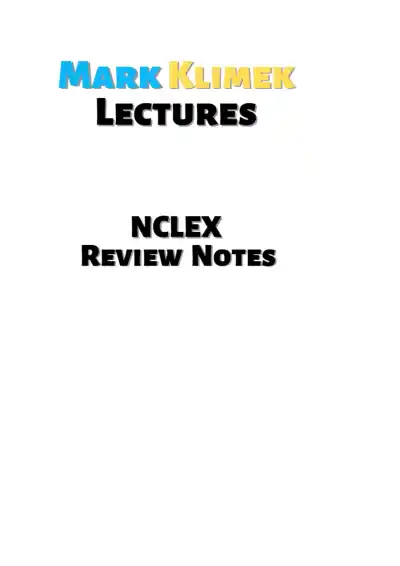 NCLEX Review Notes Mark Klimek Lectures - Page 1 preview image