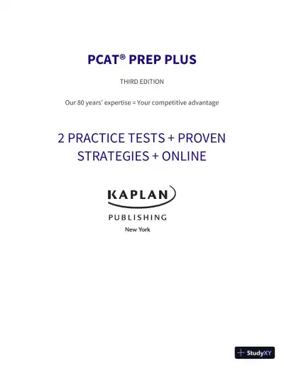 PCAT Prep Plus: 2 Practice Tests + Proven Strategies (2022) - Page 4 preview image