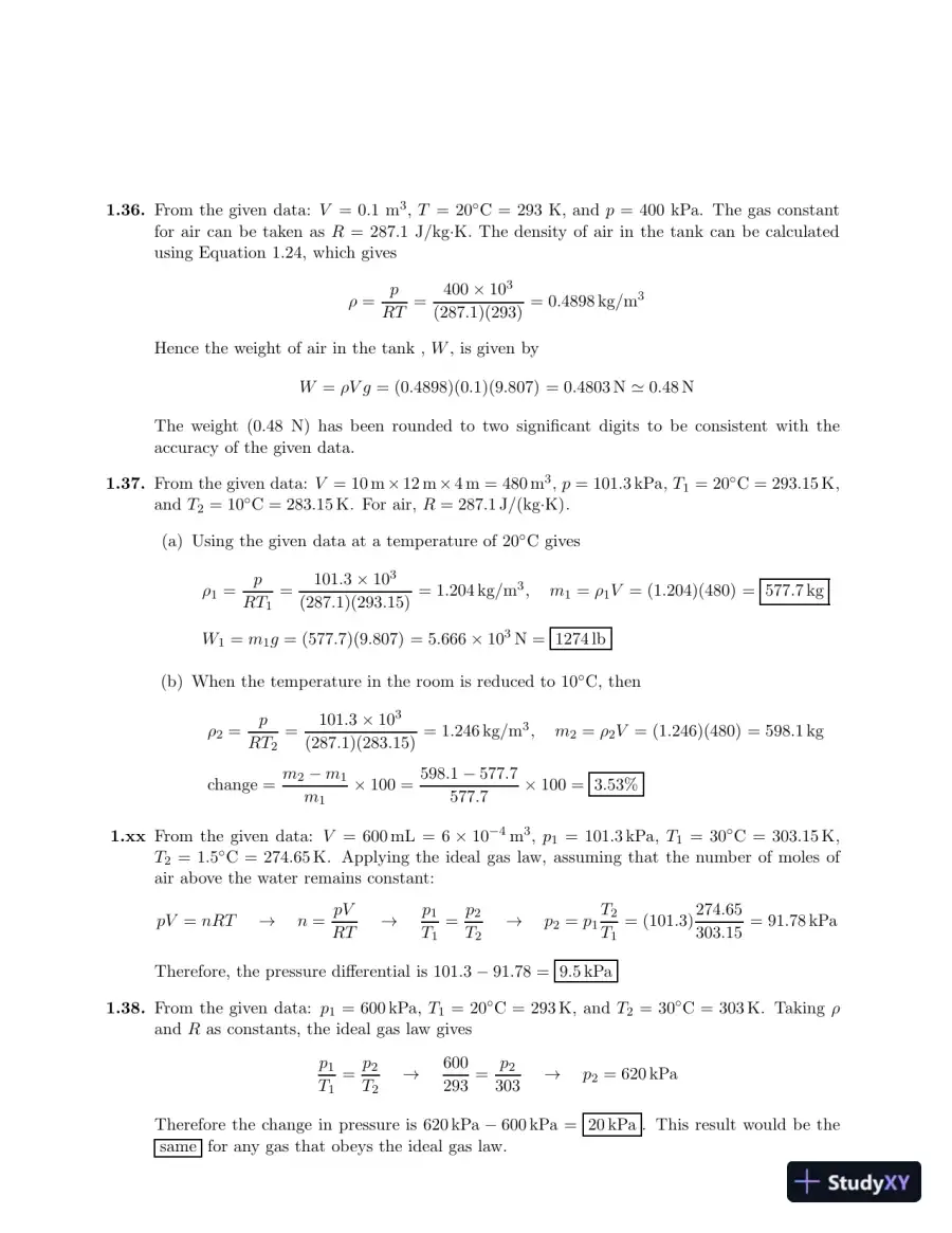 Solution Manual for Fluid Mechanics for Engineers, 2017 Edition, page 12
