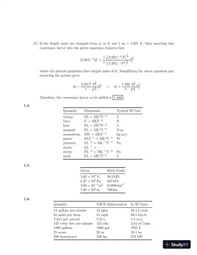 Solution Manual for Fluid Mechanics for Engineers, 2017 Edition - Page 4 preview image