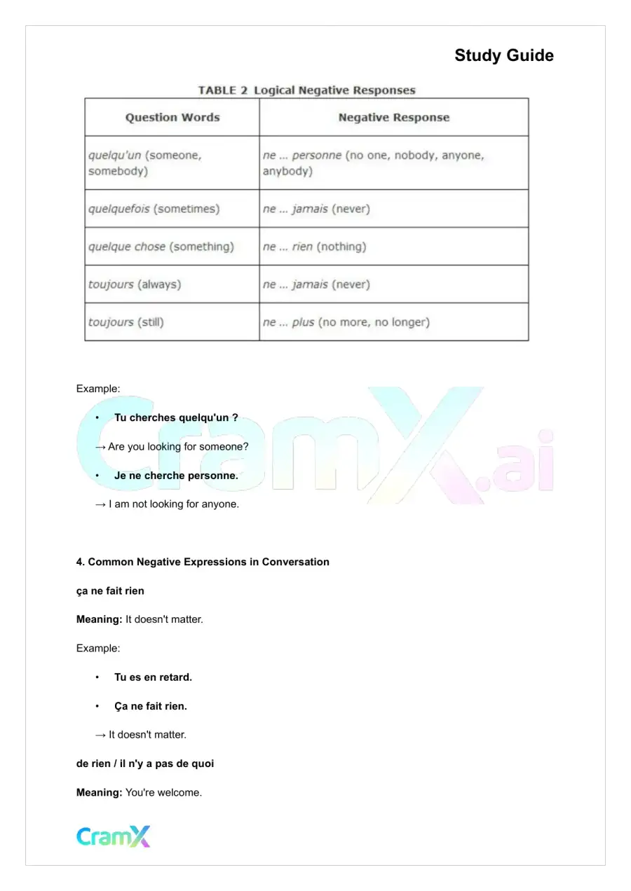 French I - Negation, page 3