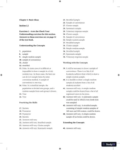 Solution Manual For Elementary Statistics, 3rd Edition - Page 3 preview image